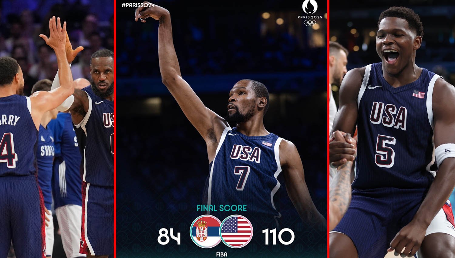 Olimpiade Paris 2024: Timnas Basket Amerika Bantai Serbia dengan Selisih 26-0