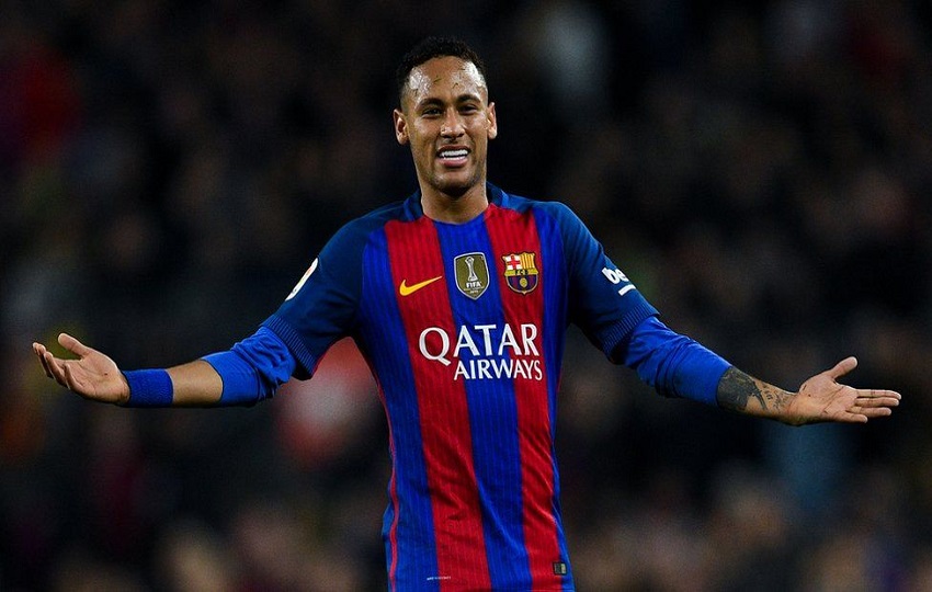 Neymar Jr. saat masih bermain di Barcelona.