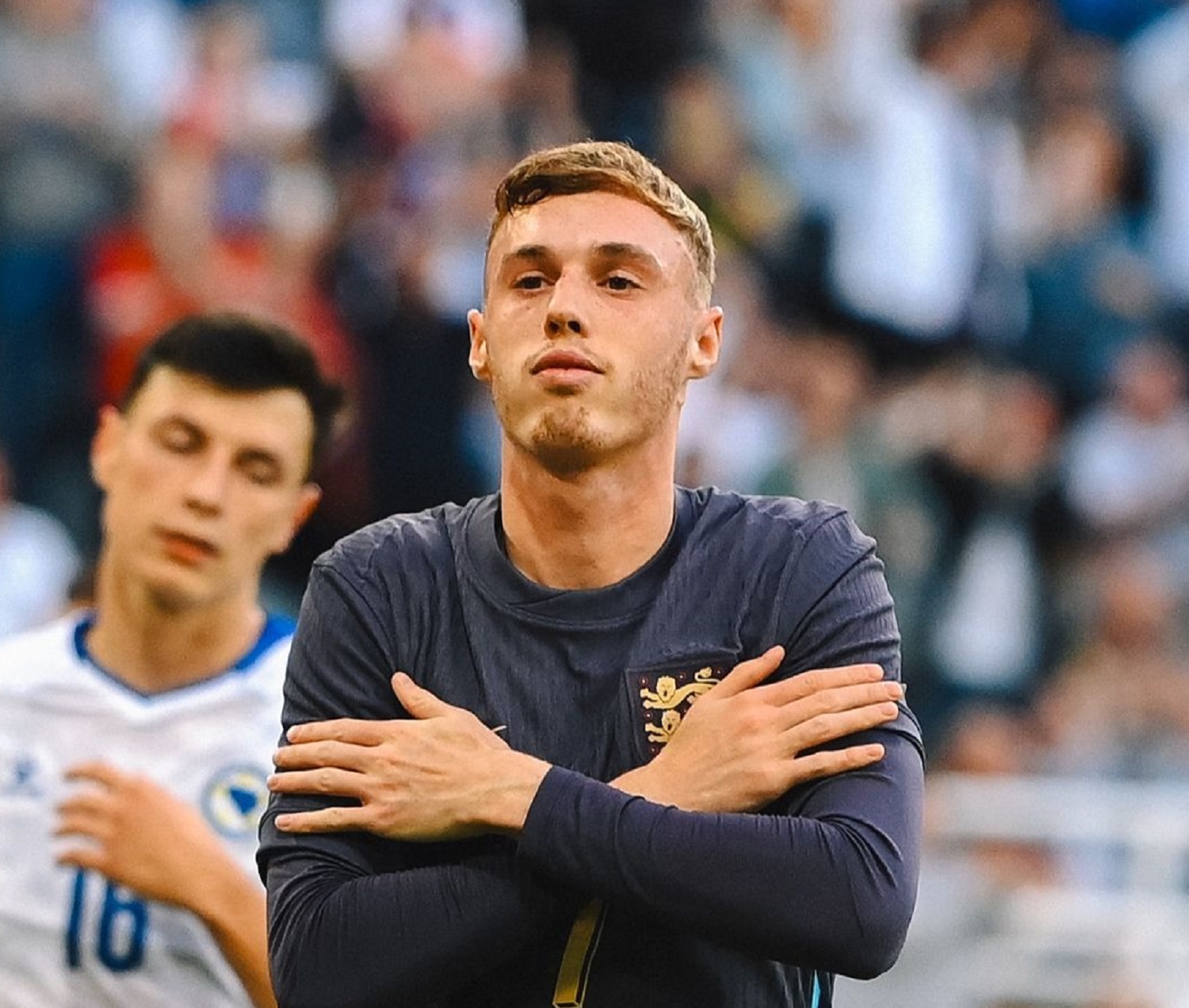 Cole Palmer Selebrasi Setelah Cetak Gol Perdana untuk Inggris