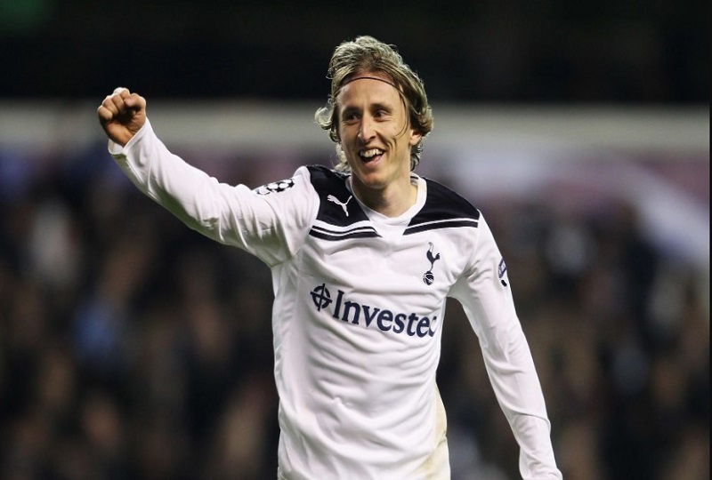 Luka Modric saat masih bermain di Tottenham Hotspur.