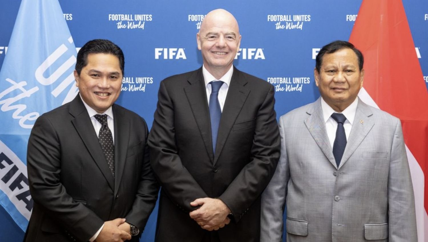 Ditemui Prabowo Subianto dan Erick Thohir, Presiden FIFA Janjikan Ini untuk Sepak Bola Indonesia
