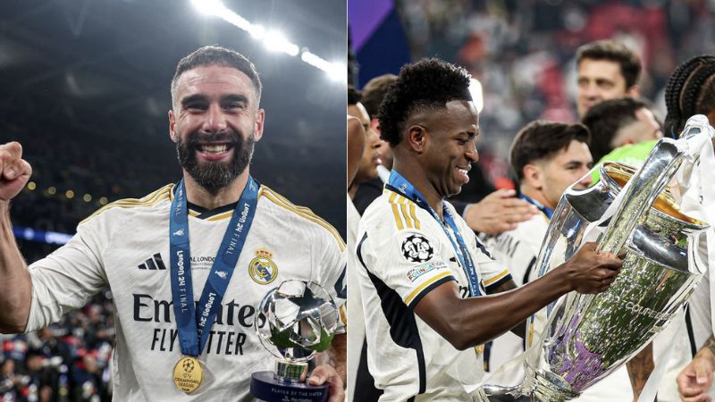 Dani Carvajal dan Vinicius Junior Real Madrid