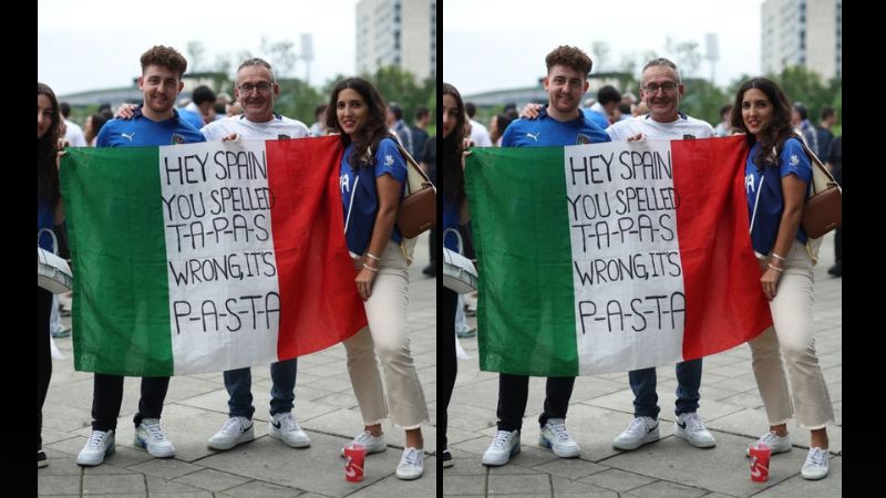 Suporter Spanyol vs Italia di Euro 2024