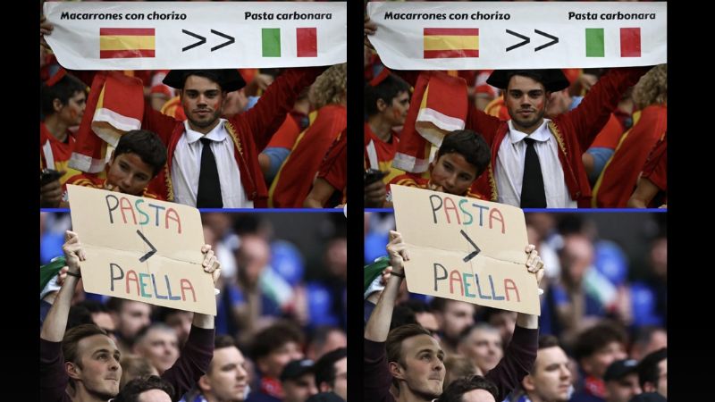 Suporter Spanyol vs Italia