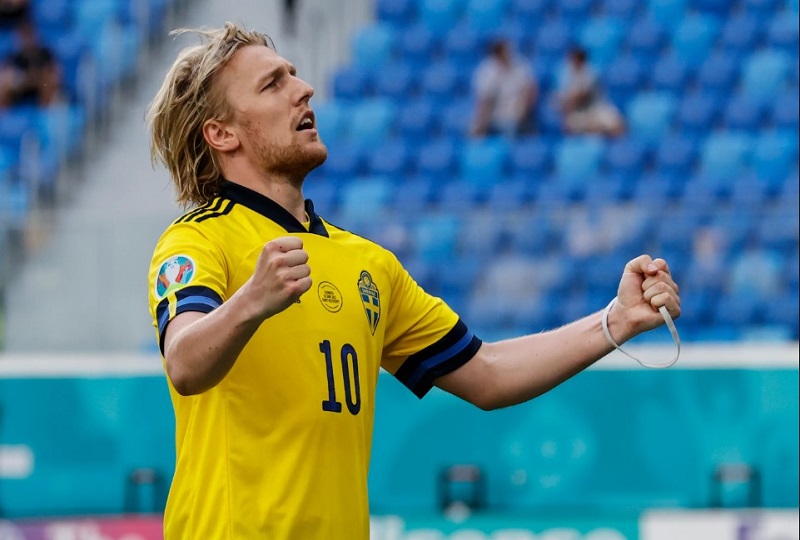 Emil Forsberg, striker timnas Swedia.
