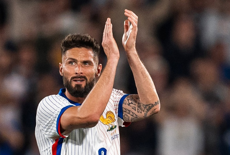 Olivier Giroud, pemain senior Timnas Prancis di Euro 2024.