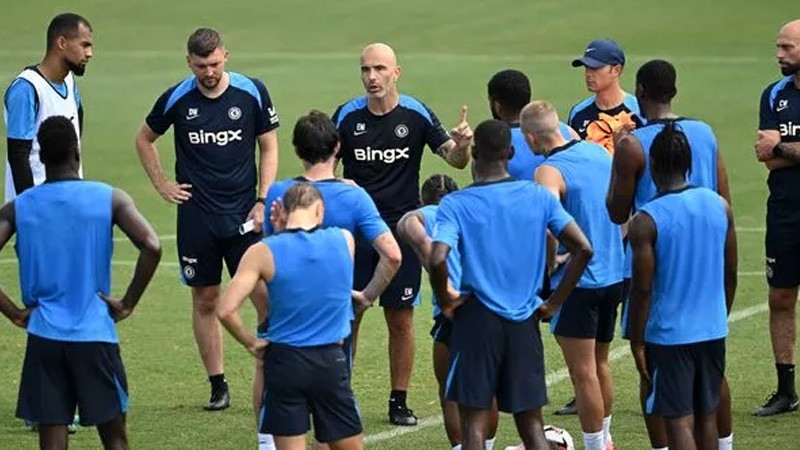 Sesi latihan Chelsea bersama Enzo Maresca