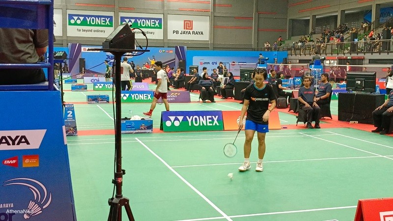 Potret Divya Amanta Kuncoro di turnamen Jaya Raya Junior International Grand Prix 2024.