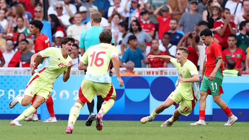 Laga Spanyol vs Maroko di semifinal Olimpiade Paris 2024