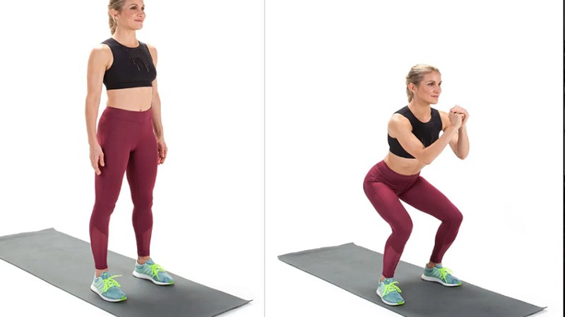 Squat salah satu olahraga yang mudah untuk dilakukan.