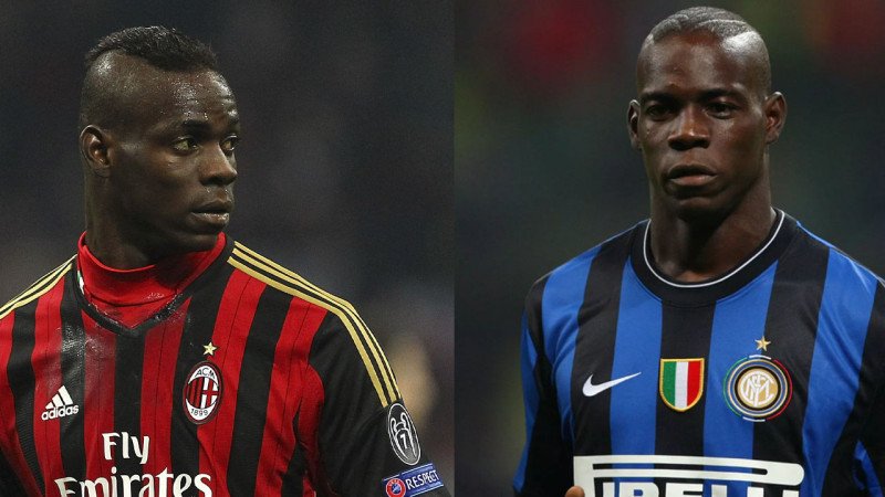 Mario Balotelli saat bermain untuk Inter Milan dan AC Milan