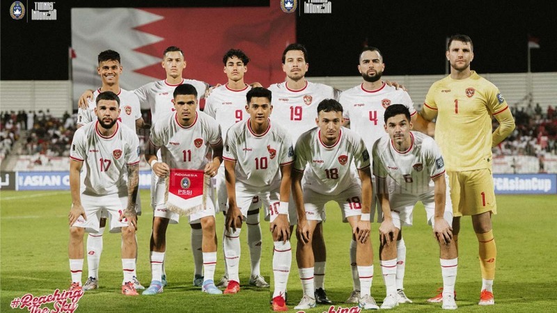 Skuat Timnas Indonesia saat lawan Bahrain