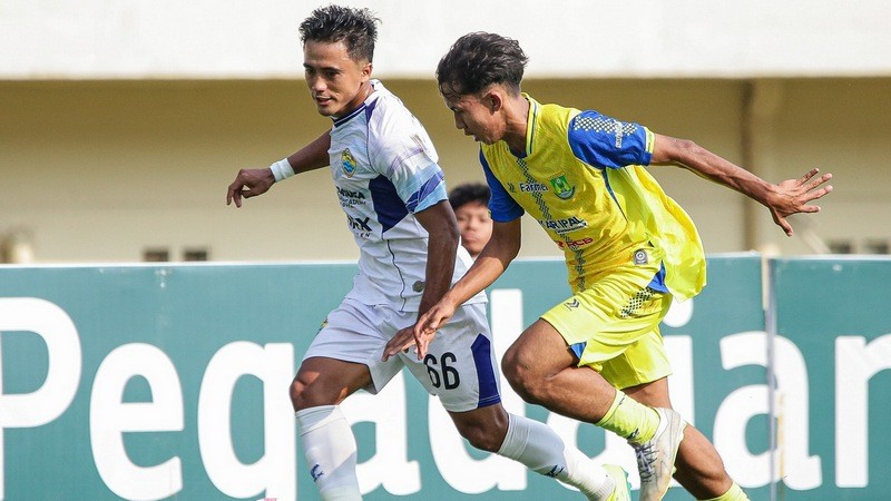 Momen laga PSKC Cimahi vs Persikota Tangerang