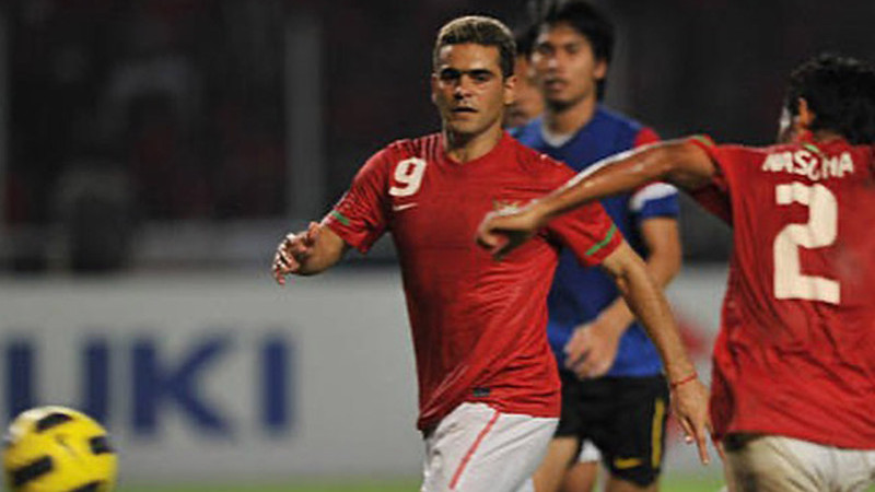 Cristian Gonzalez saat bermain untuk Timnas Indonesia.