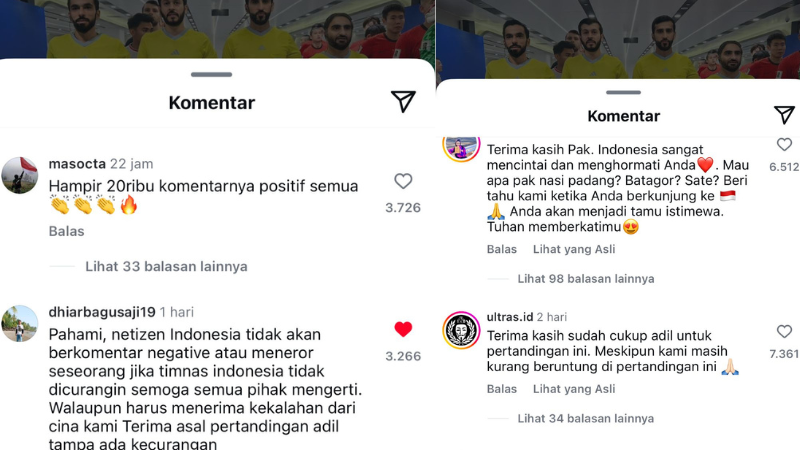komentar netizen soal Omar Al Ali