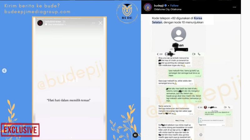 Bukti Pratama Arhan Bahas Dugaan Perselingkuhan Azizah Salsha ke Rachel Vennya