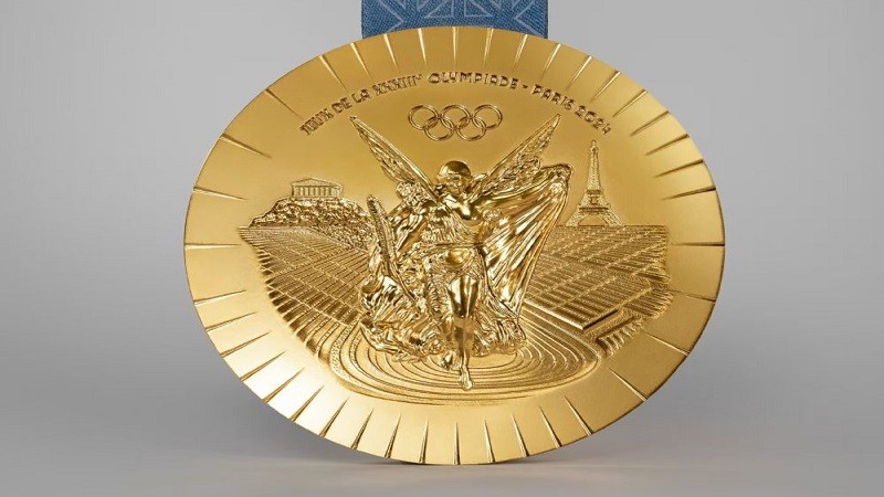 Simbol Dewi Athena di medali Olimpiade Paris 2024