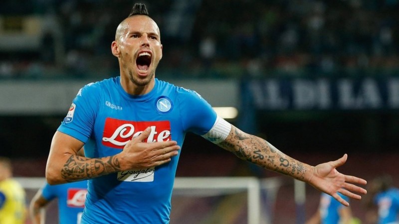 Marek Hamsik saat bermain di Napoli.