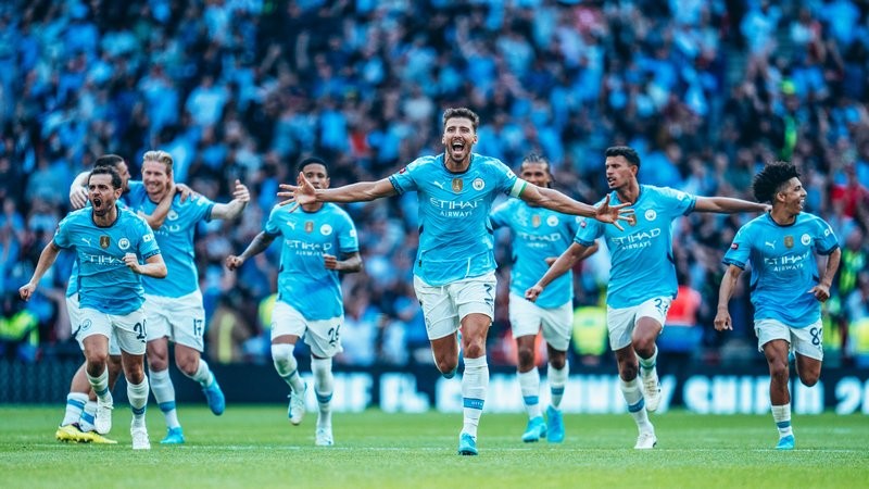 Selebrasi pemain Manchester City