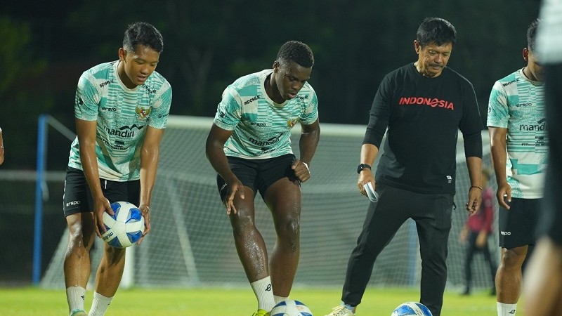 Pelatih timnas Indonesia, Indra Sjafri Lakoni Sesi Latihan Bersama Skuad Garuda Muda