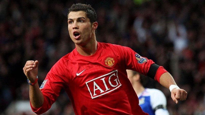 Cristiano Ronaldo saat masih bermain di Manchester United.