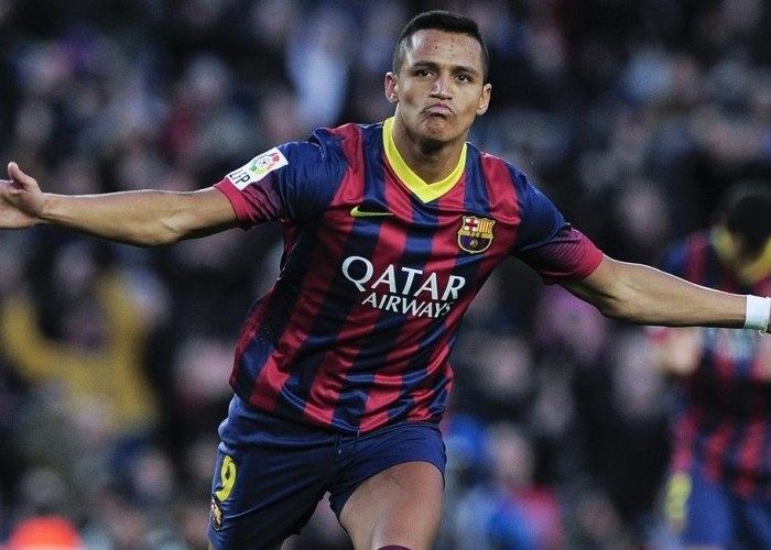 Alexis Sanchez saat masih bermain di Barcelona.