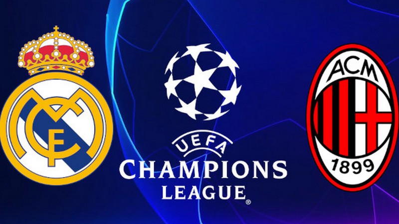 Logo Real Madrid dan AC Milan
