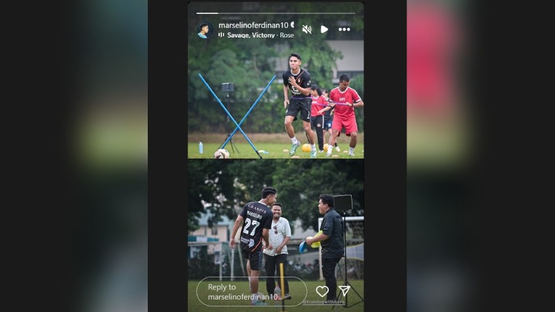 Marselino Ferdinan latihan mandiri