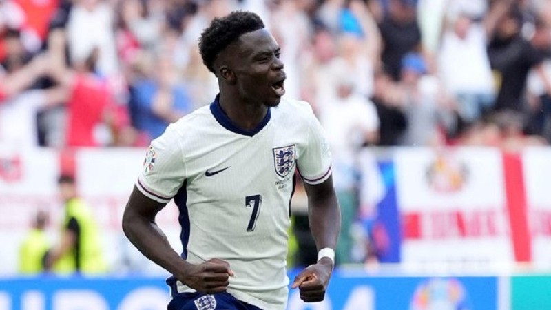 Fakta Inggris vs Swiss, Bukayo Saka cetak gol