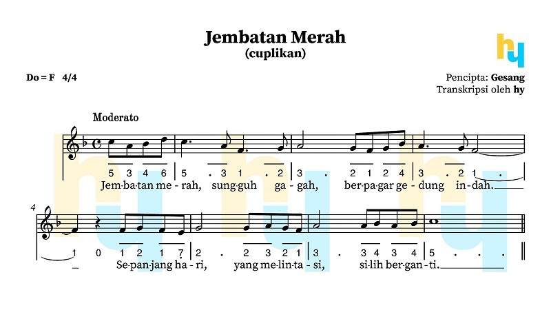 Jembatan Merah lirik