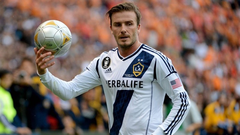 David Beckham saat masih bermain di LA Galaxy.