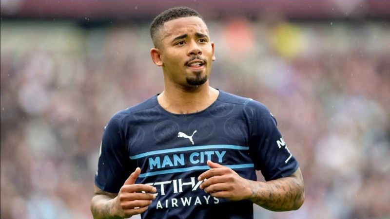 Gabriel Jesus saat masih bermain di Man City.