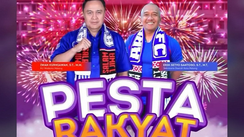 Pesta Rakyat & Kembang Api di Balai Kota Malang