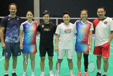 Tim Bulutangkis Indonesia Gelar Latihan Perdana di Venue Olimpiade Paris 2024