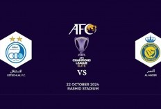 Jadwal Esteghlal FC vs Al Nassr di Liga Champions Asia 2024/25: Duel Sengit Perebutan 3 Poin Kemenangan
