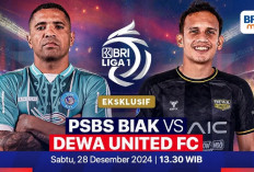Streaming  PSBS Biak vs Dewa United di Liga 1 2024-25
