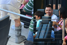 Begini Kondisi Kaki Lionel Messi Saat Nonton Inter Miami vs Toronto FC