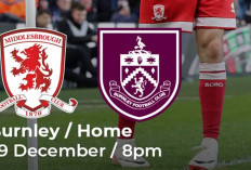 Head to Head Middlesbrough vs Burnley di Liga Championship 2024/25