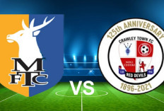 Tempat Menonton Mansfield vs Crawley di Liga Satu Inggris 2024/25