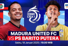 Tempat Menonton Madura United vs Barito Putera di Liga 1 2024/25