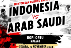 Tempat Nobar Indonesia vs Arab Saudi di Malang, Selasa 19 November 2024