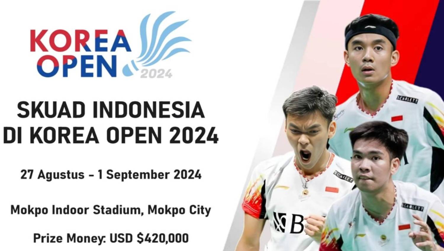 Korea Open 2024: Menanti Harapan Baru Indonesia, 6 Wakil Siap Berlaga