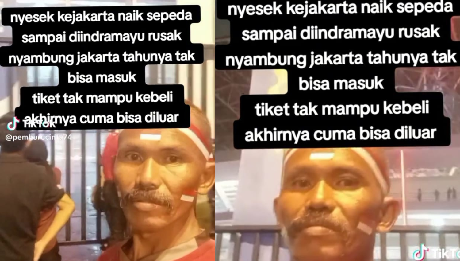 Viral! Demi Nonton Timnas Indonesia, Fans Rela Naik Sepeda dari Luar Kota ke GBK Berakhir Kecewa