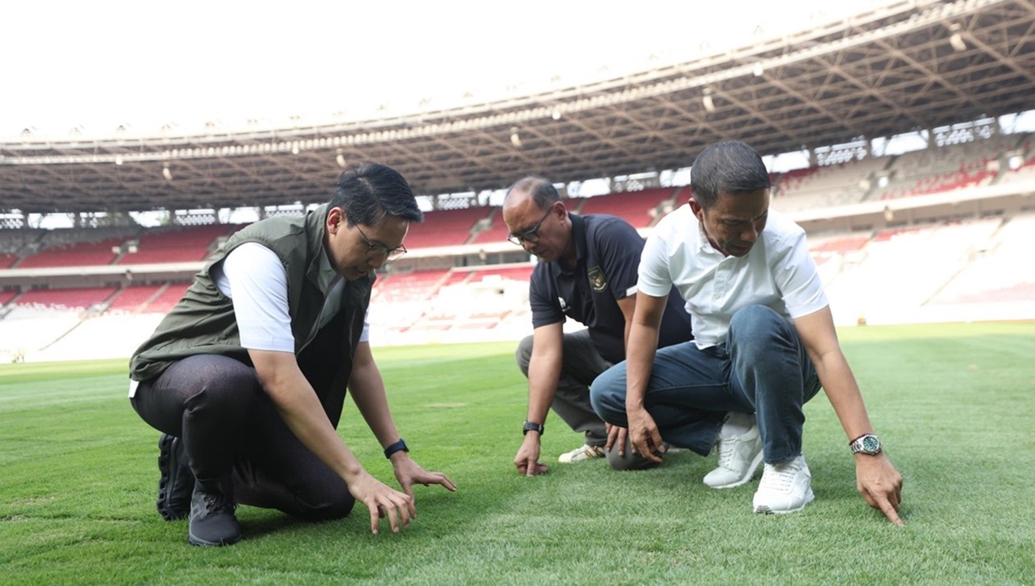 PSSI Tinjau Revitalisasi Rumput Stadion Utama GBK, Sudah Siap Gelar Laga Indonesia vs Australia?