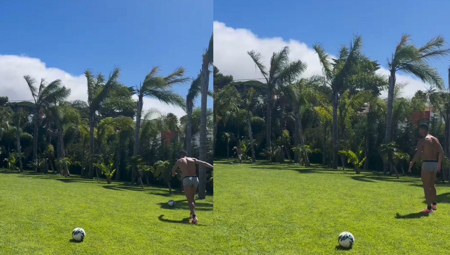 Cristiano Ronaldo Tak Bisa Lepas dari Bola, Begini Aksi Serunya Ajak Anak Main Bareng