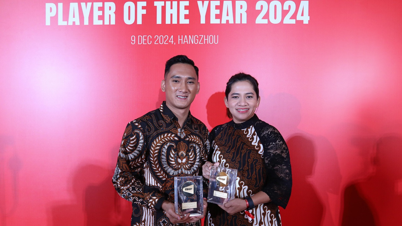 Gala Dinner BWF World Tour Finals 2024, Ganda Campuran Hikmat Ramdani/Leani Ratri Oktila Raih Penghargaan
