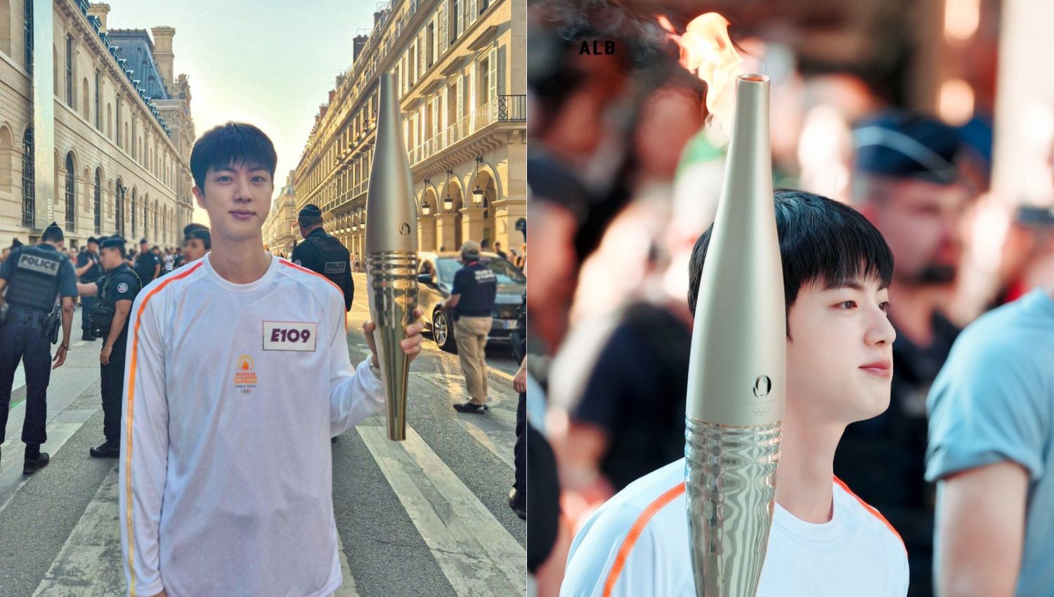 Momen Jin BTS Bawa Obor Olimpiade Paris 2024, Dikawal 30 Polisi Nasional