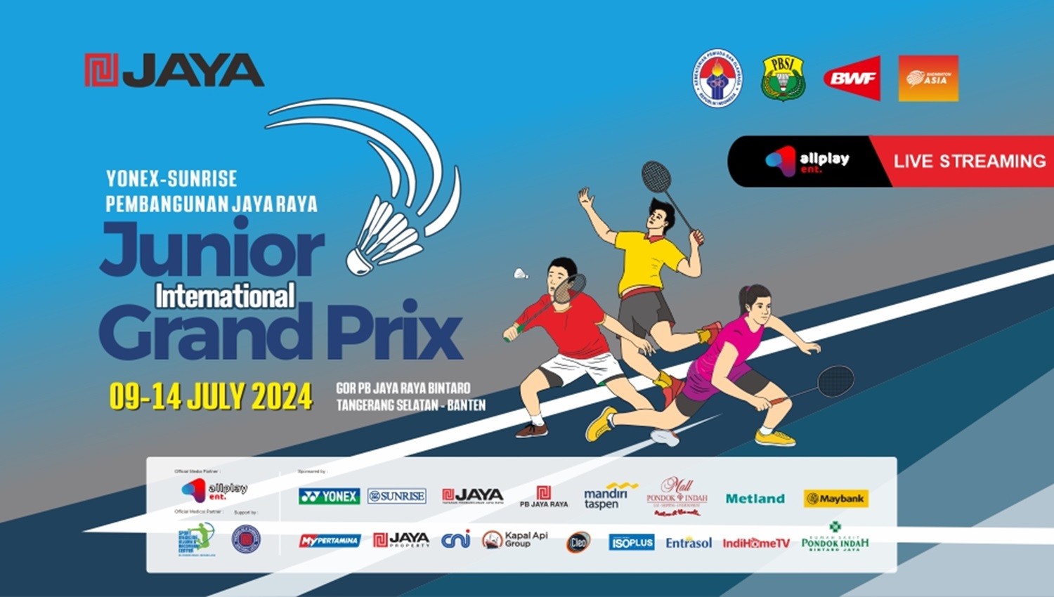 17 Negara Meriahkan Turnamen Jaya Raya Junior International Grand Prix 2024