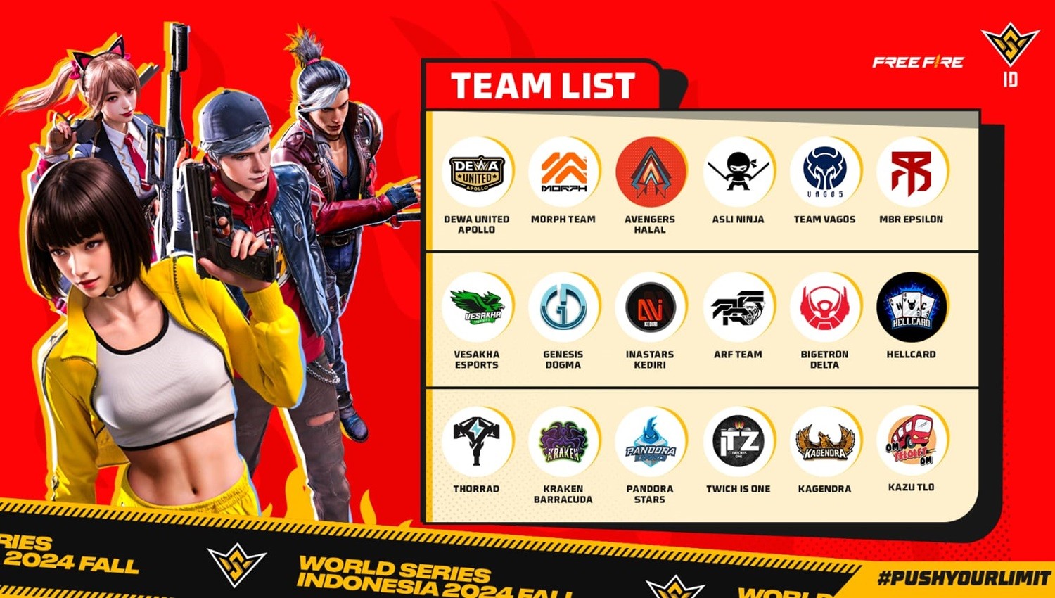 FFWS ID 2024 Fall Dimulai, 18 Tim Berebut Tiket Kompetisi Free Fire Skala Asia Tenggara