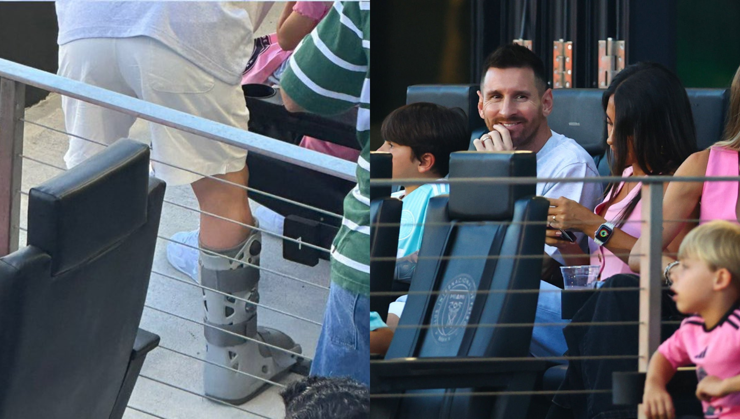 Begini Kondisi Kaki Lionel Messi Saat Nonton Inter Miami vs Toronto FC